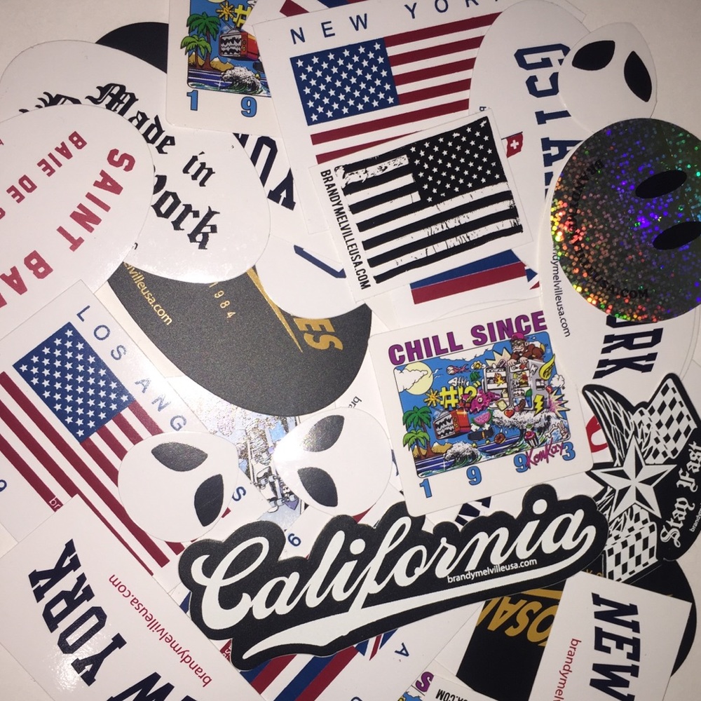 30 RANDOM BRANDY MELVILLE STICKERS